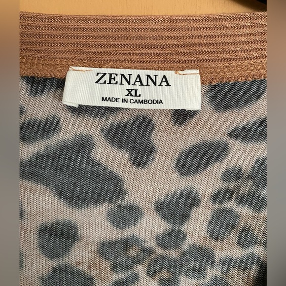 Zenana brown and black cheetah print button-down cardigan. - Picture 4 of 11